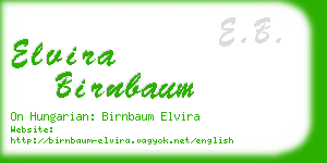 elvira birnbaum business card